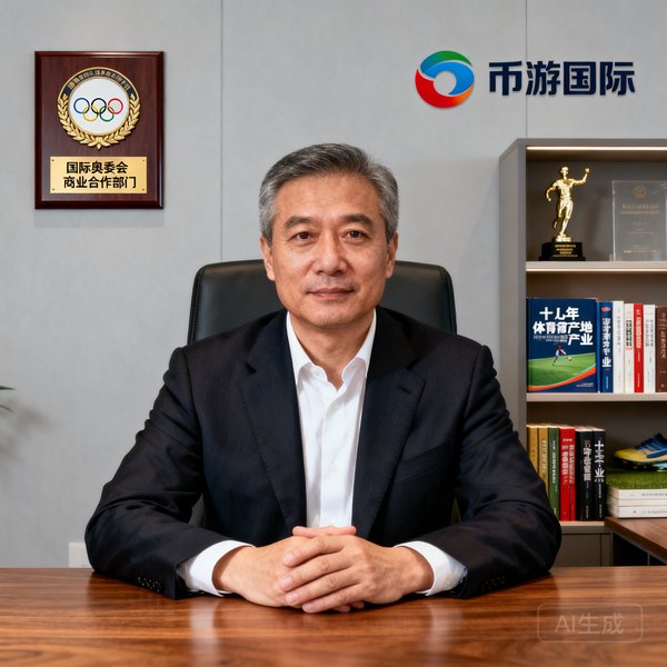 币游国际创始人兼CEO陈志远，前国际奥委会商业合作部门资深成员，拥有十五年体育产业经验的中年男性职业肖像照